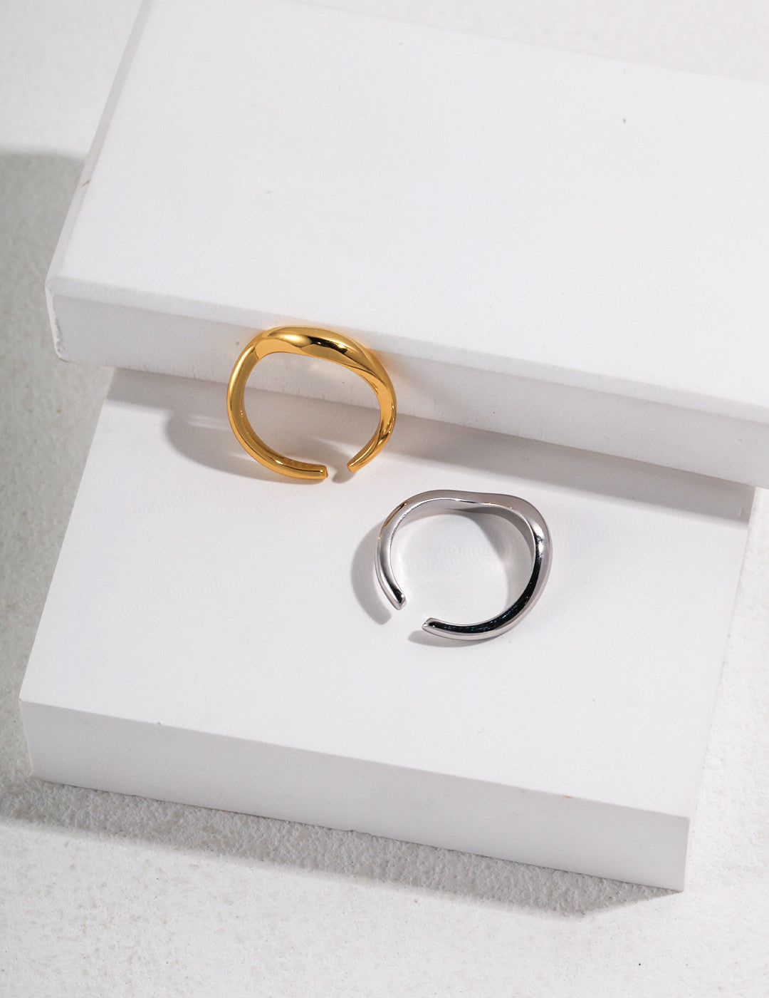 Minimalist Adjustable 925 Sterling Silver Open Ring