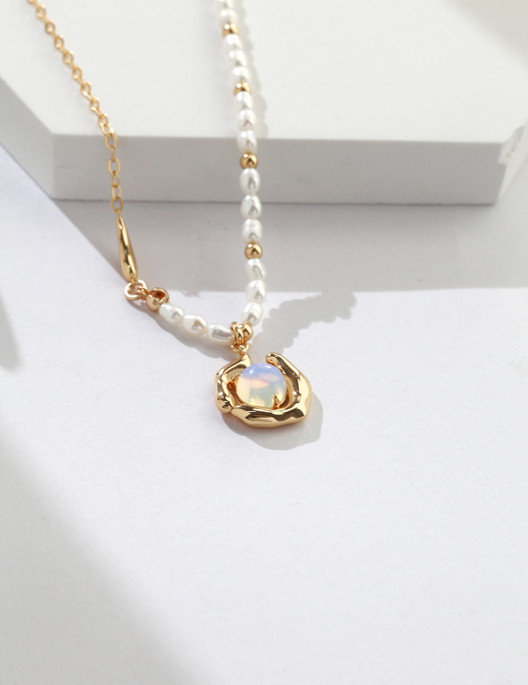 Luxury S925 Silver Opal Pearl Necklace