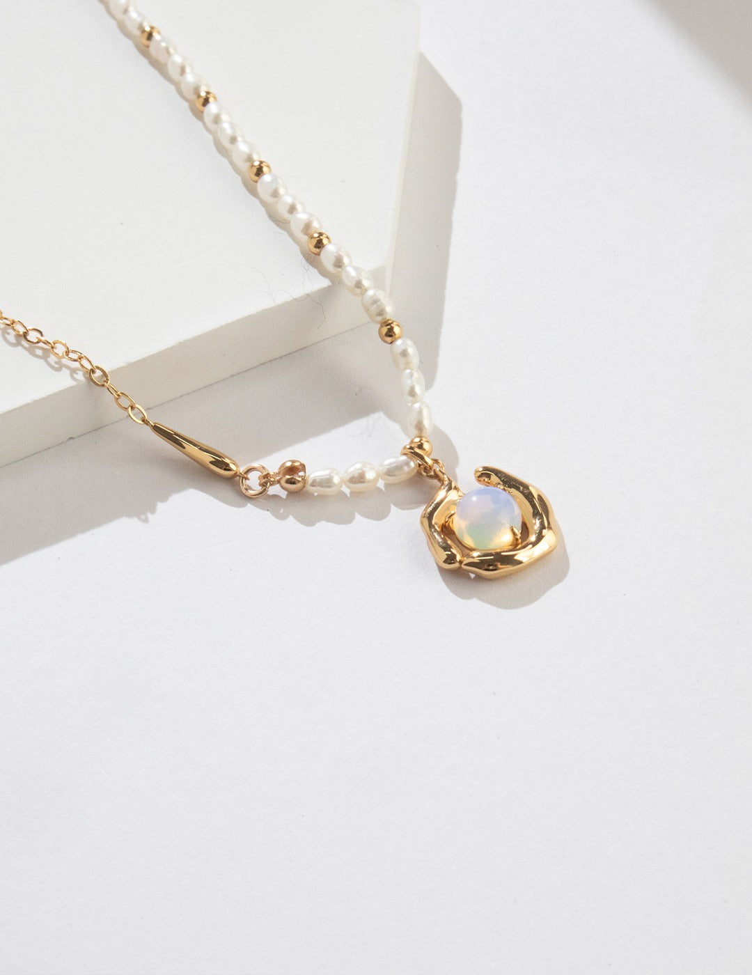 Luxury S925 Silver Opal Pearl Necklace
