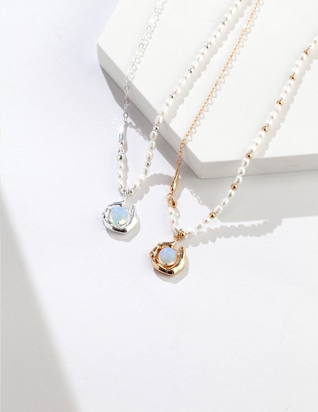 Luxury S925 Silver Opal Pearl Necklace