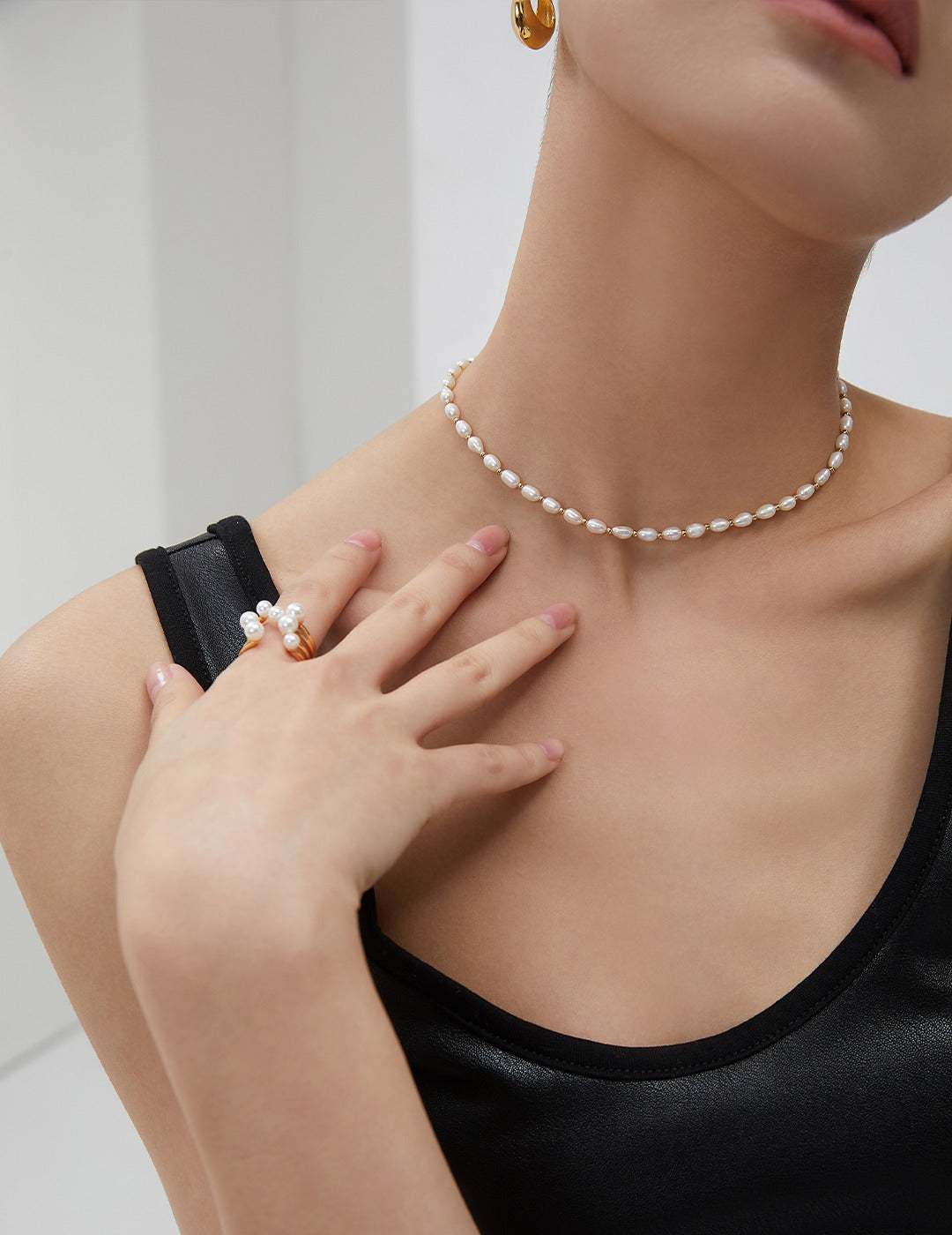 Luxury S925 Silver Pearl Ring with Open Design