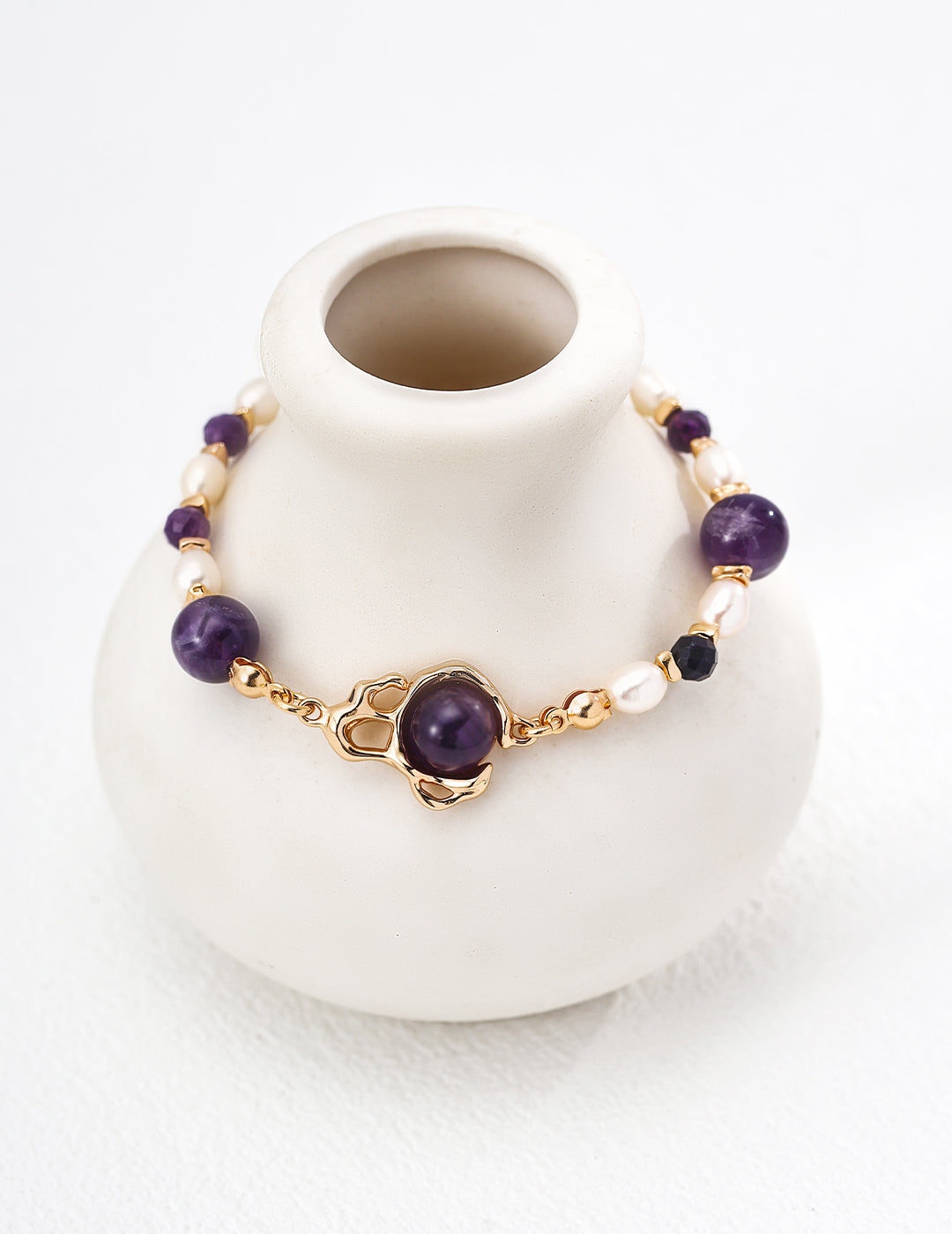 Amethyst Bracelet & Earrings Set 925 Sterling Silver
